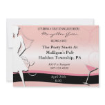 Modern Pink & Black Bachelorette Party Invitation invitations