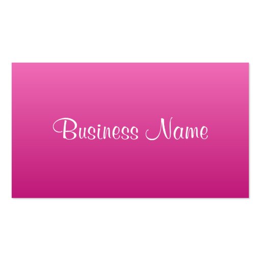 Modern Pink Business Card (front side)