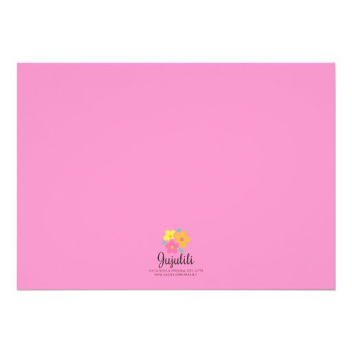 Modern Pink Cowgirl Little Horse Cute Photo Party Announcements