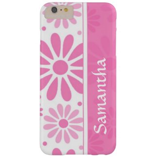 Modern Pink Floral Pattern Personalized Name