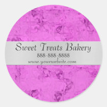 Modern Pink Ice Cupcake Baking Label Sticker