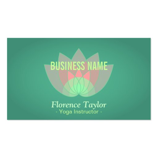 Modern, Pink Lotus Flower, Wellness Industry Business Card (front side)