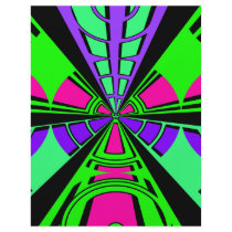 Modern pink purple green black semi-circle design flyer