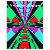 Modern pink red blue semi-circle design custom flyer