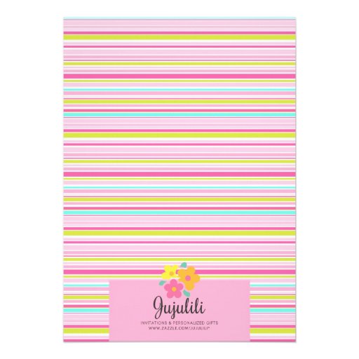 Modern Pink Strawberries & Ice Cream Girls Party Custom Invite