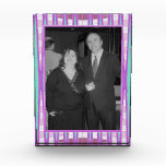 modern pink turquoise abstract photo frame awards
