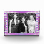 modern pink turquoise abstract photo frame awards