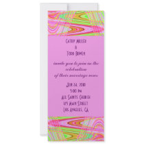 modern pink  wedding invitations