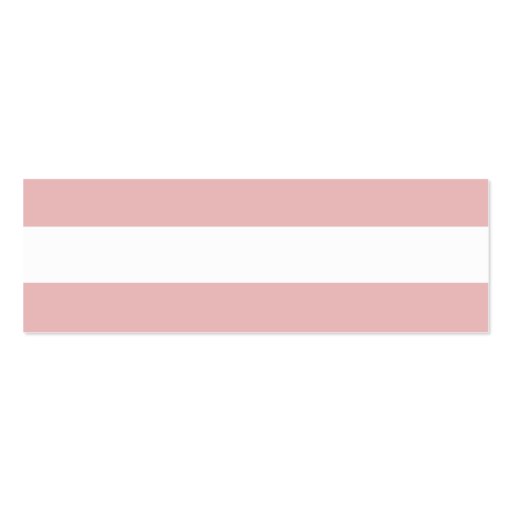 Modern Pink White Stripes Pattern Business Cards (front side)