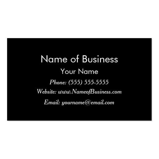 Modern Plain Black Social Media Websites Business Card Templates (back side)