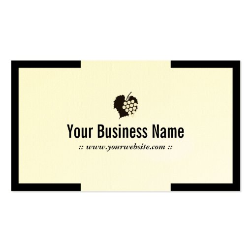 Modern Plain Grapes Winery Business Card (front side)
