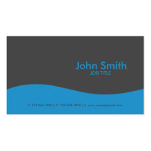Modern Plain Simple Hi Tech Blue Business Card Template