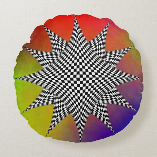 Modern Plasma Round Pillow Zazzle