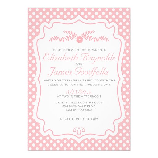 Modern Polka Dot Wedding Invitations