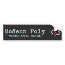 Modern Poly Bumper Sticker bumper stickers