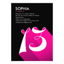 Modern Pop 13th Birthday Party Invitations