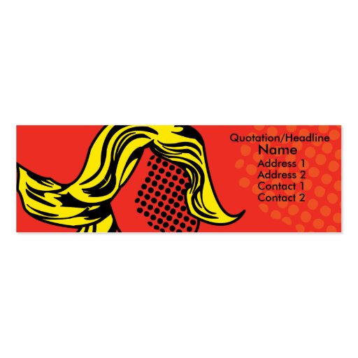 Modern pop profile card business card (front side)