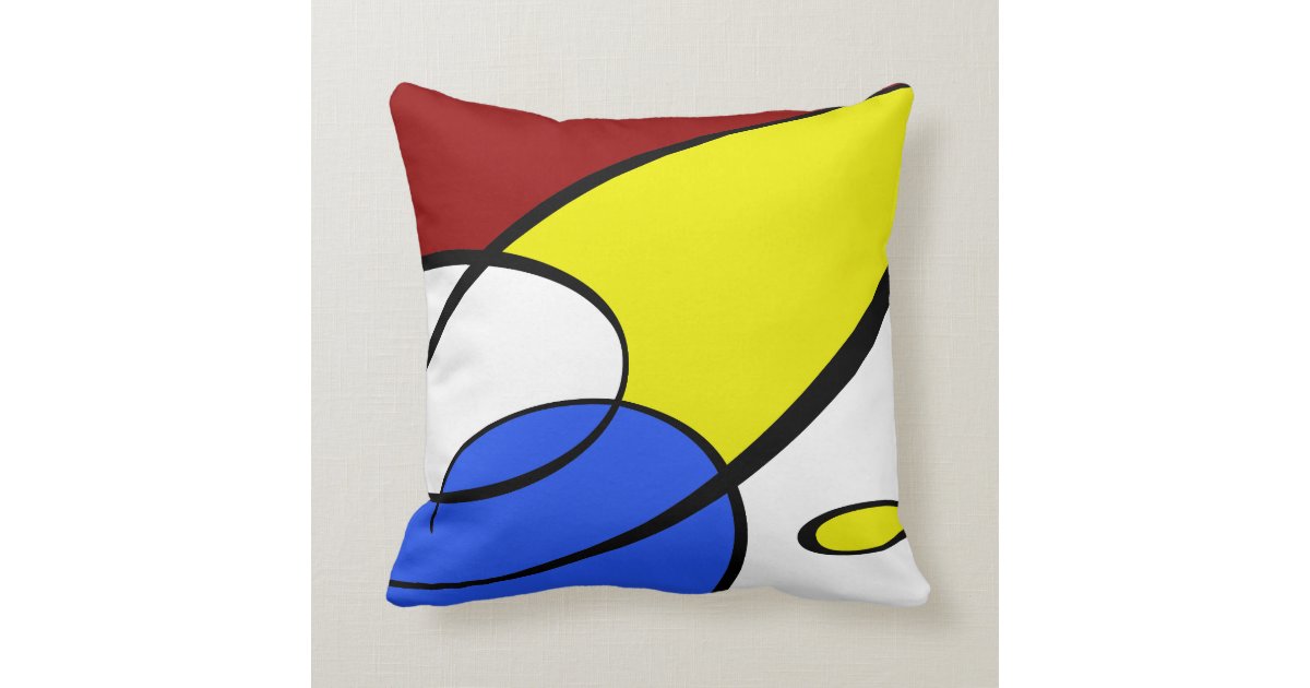 Modern Primary Colors Throw Pillow Zazzle