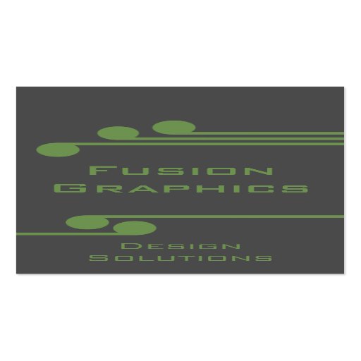 Modern Pro Business Card, Gray and Green