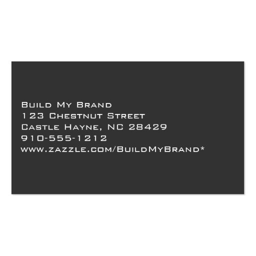 Modern Professional Black and White Business Cards (back side)