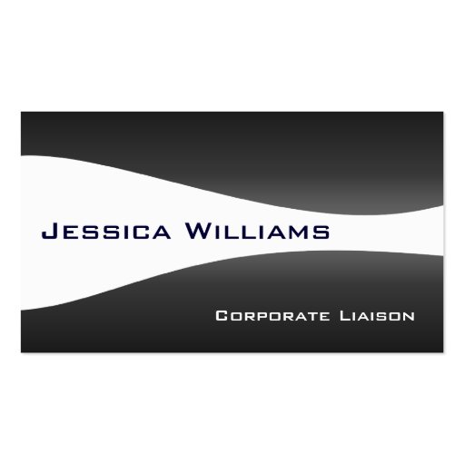Modern Professional Black and White Business Cards (front side)