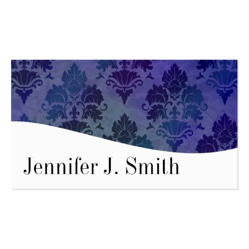 Modern Professional Blue & White Business Cards (front side)