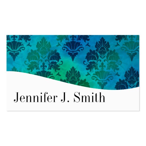 Modern Professional Blue & White Business Cards (front side)