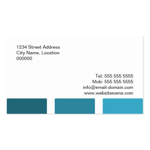 Modern Professional Business Cards (back side)