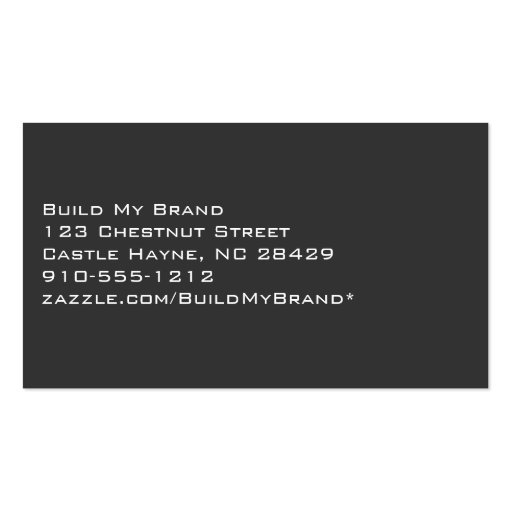 Modern Professional Grey & White Business Cards (back side)