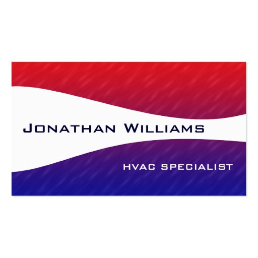 Modern Professional HVAC Business Cards (front side)