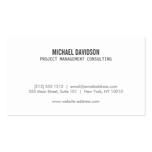 MODERN PROFESSIONAL No. 4 Business Card (back side)