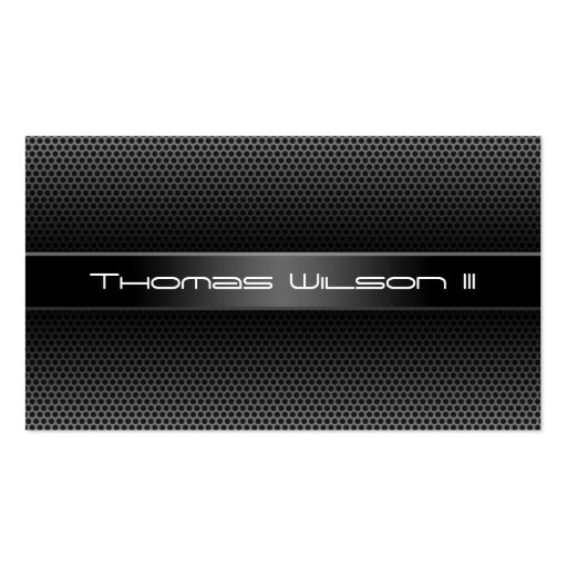 Modern Professional Perforated Metal Business Card (front side)