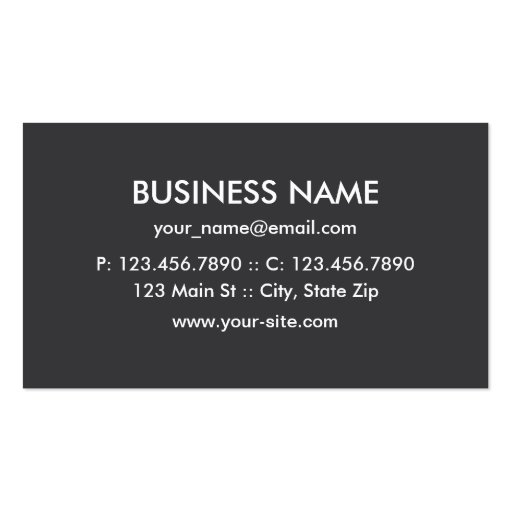 Modern Professional Plain Simple Stylish Classy Business Card Templates (back side)