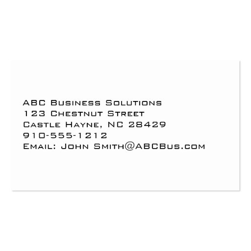 Modern Professional Polka Dot Business Cards (back side)