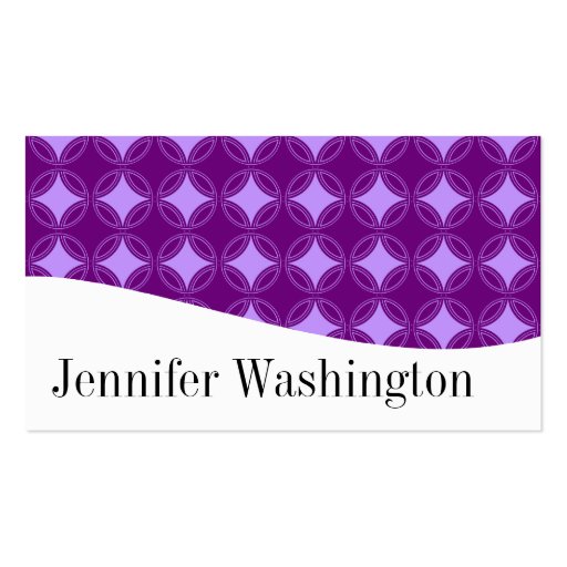 Modern Professional Purple Business Cards (front side)