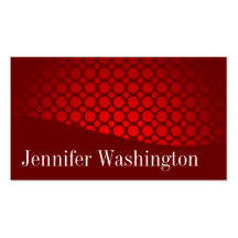 Modern Professional Red Polka Dot Business Cards