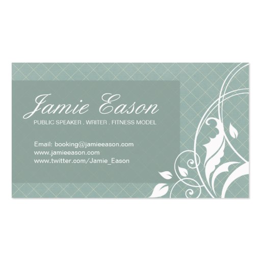Modern Profile Card - Jamie Eason Business Card Templates (front side)
