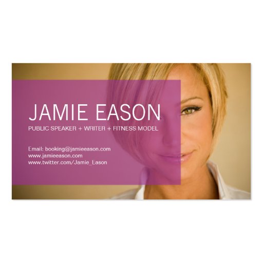 Modern Profile Card - Jamie Eason Business Cards (front side)