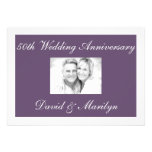 Modern Purple 50th Wedding Anniversary Invitations invitations