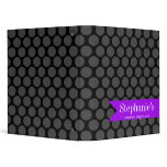 Modern Purple and Black Polka Dot Coupon Organizer binders