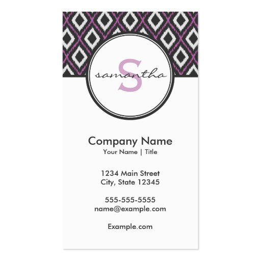 Modern Purple and Gray Business Card Template (front side)