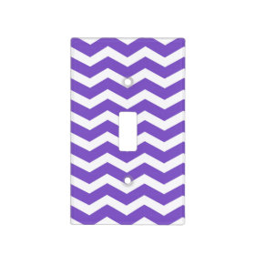 Modern Purple and White Chevron Switch Plate Covers