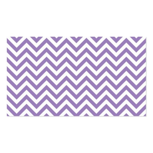 Modern Purple and White Chevron Pattern Business Card Template (back side)