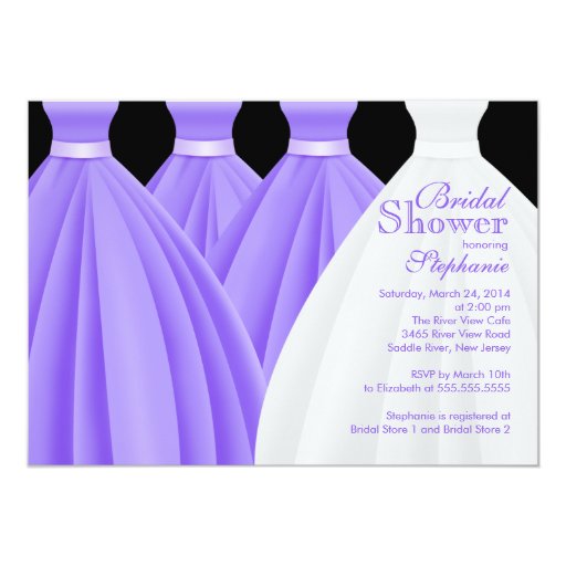 Modern Purple Bridesmaid Bride Dress Bridal Shower Personalized ...