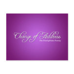 Modern Purple Change of Address Postcard