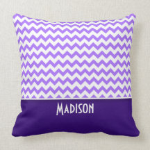 Modern Purple Chevron Throw Pillows