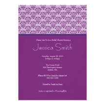 Modern Purple Crowns Bridal Shower Invitation