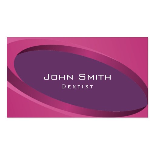 Modern Purple Curves Dentist Business Card