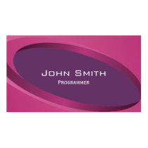 Modern Purple Curves Programmer Business Card