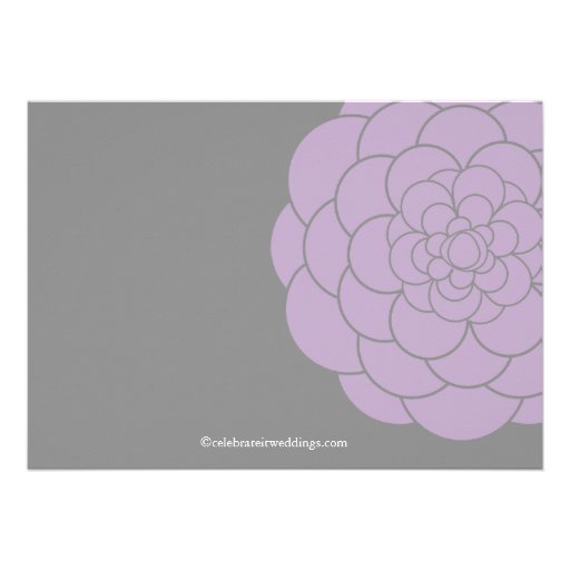 Modern Purple Dahlia Bloom Floral Girl Baby Shower Card